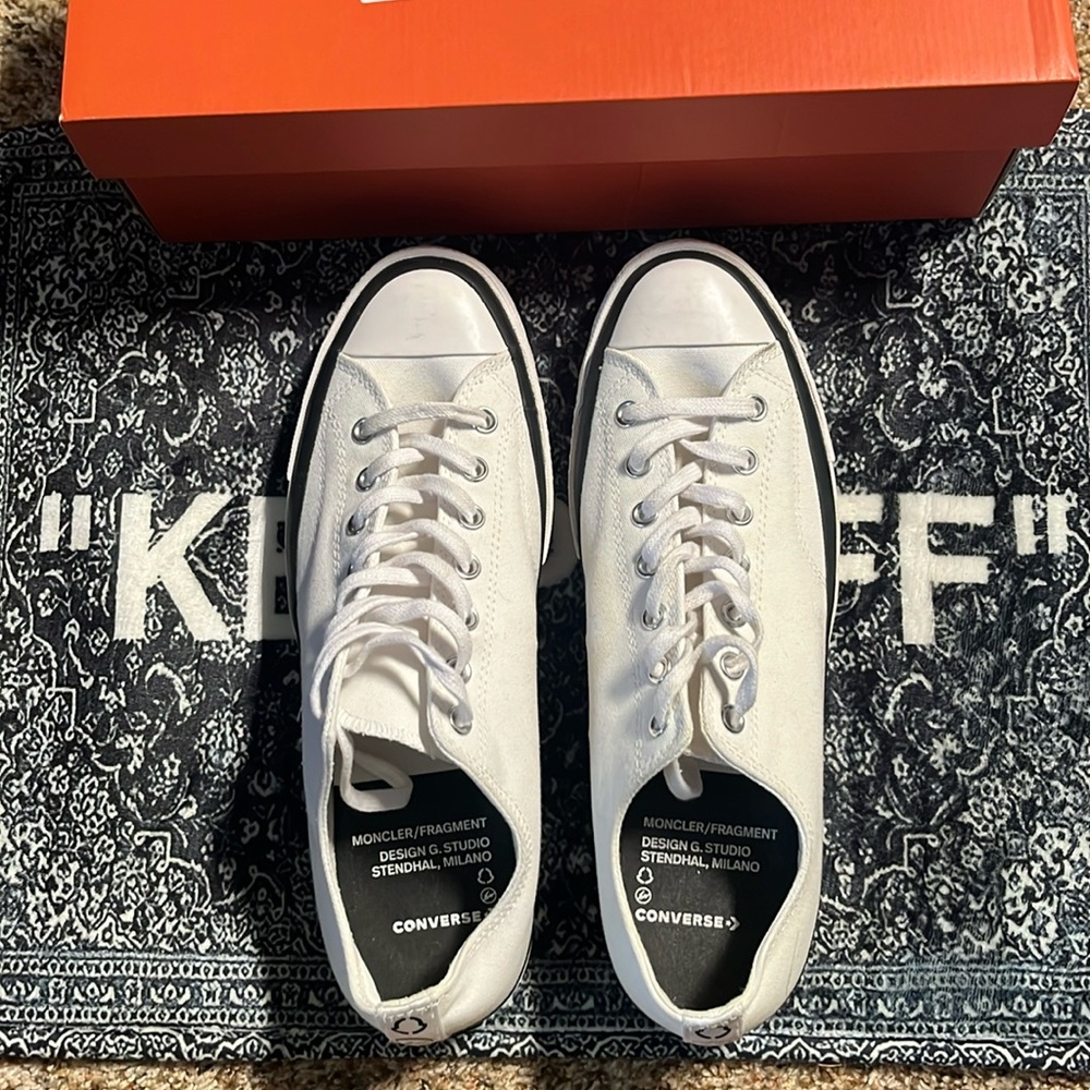 Moncler x Converse “Fragment” Sz 7.5 Men’s and Sz 12 Men’s White/Black Brand New